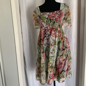 FLORAL Chiffon Dress Sz: 4P